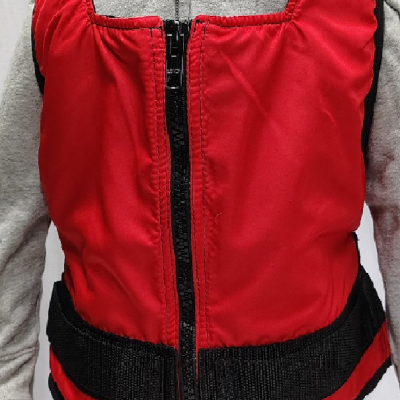 red gait vest